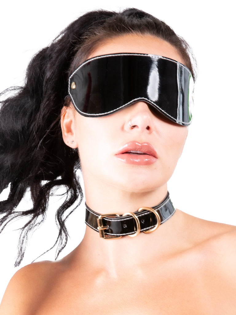 Splendour Patent Blindfold Black