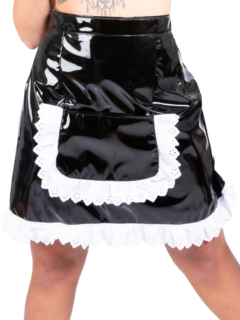 Frilly Maid PVC Apron - One Size