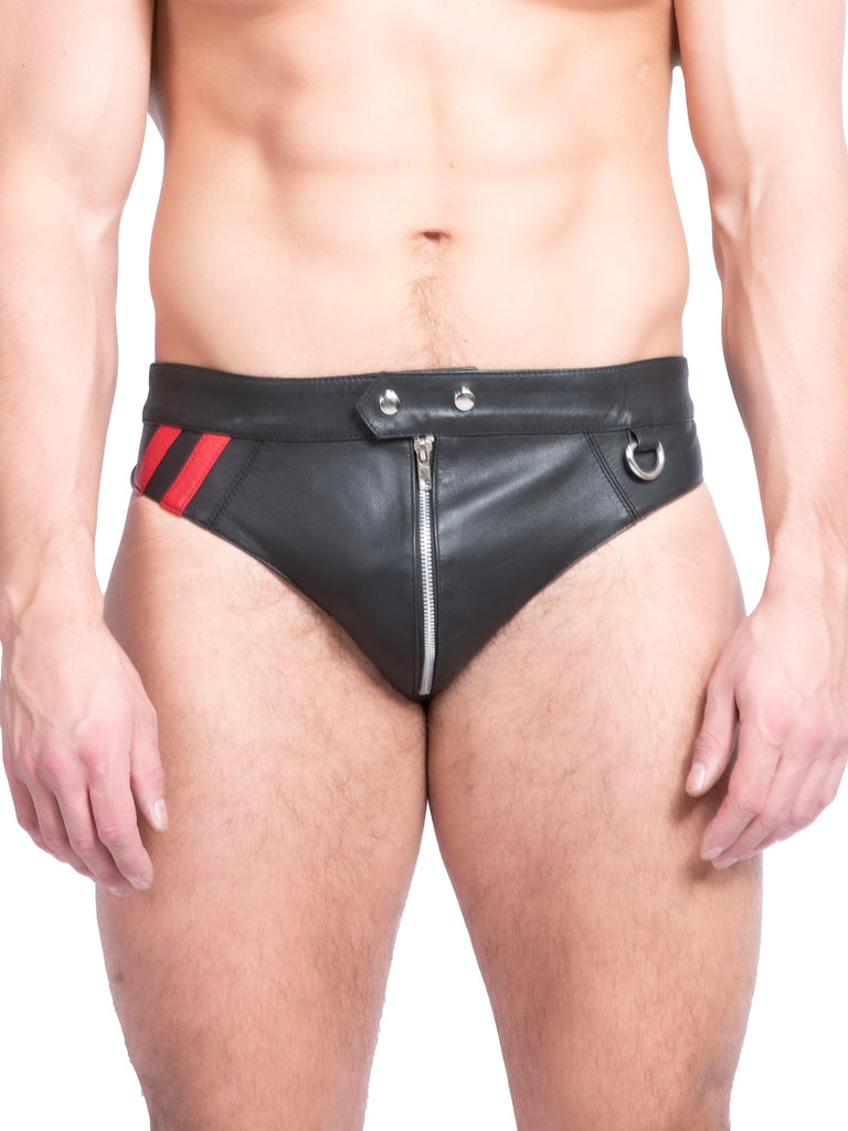 Sporty Leather Jockstrap - One Size