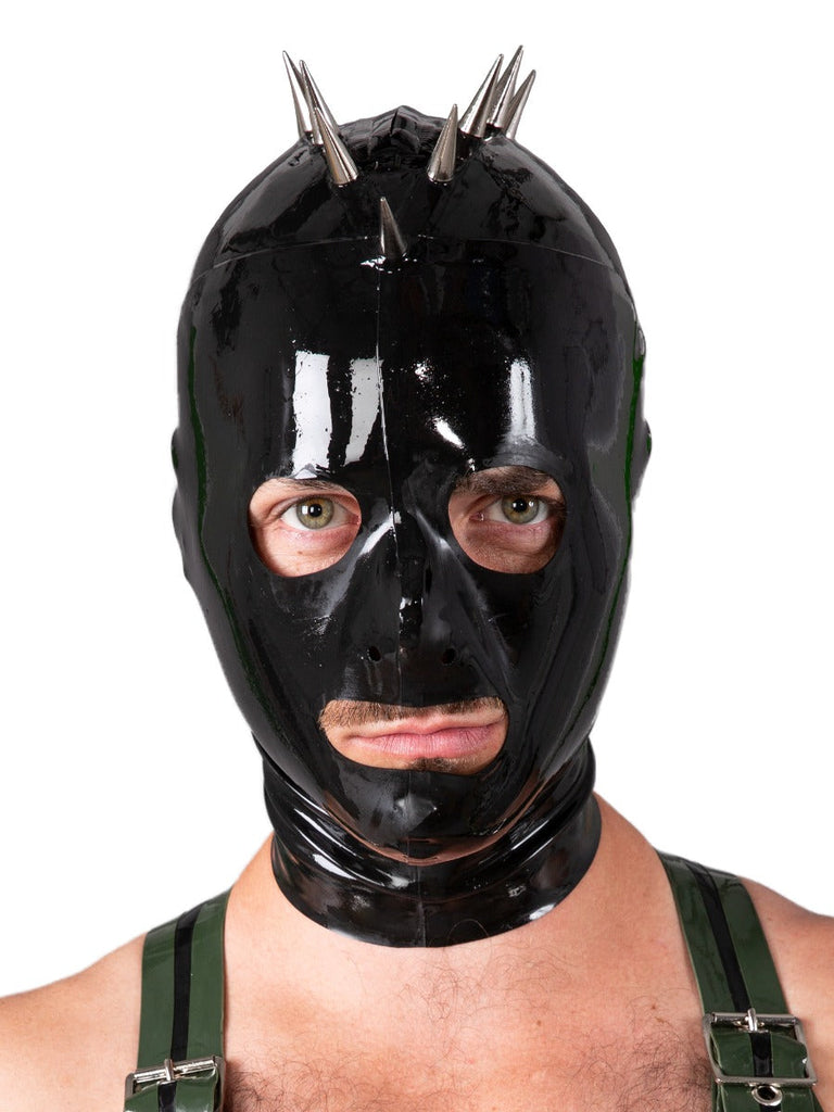 Skin Two UK Latex Spiked Mohawk Hood Hood