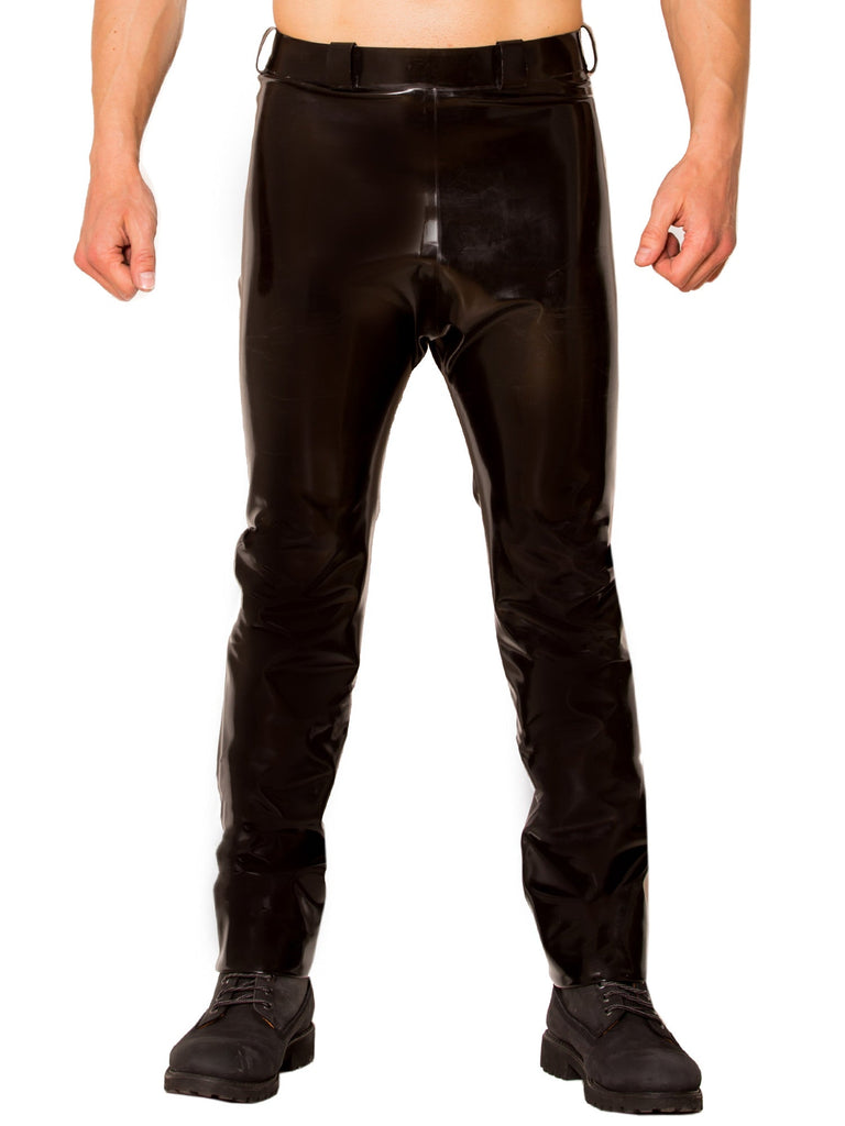 Skin Two UK Black Simple Latex Jeans Trousers