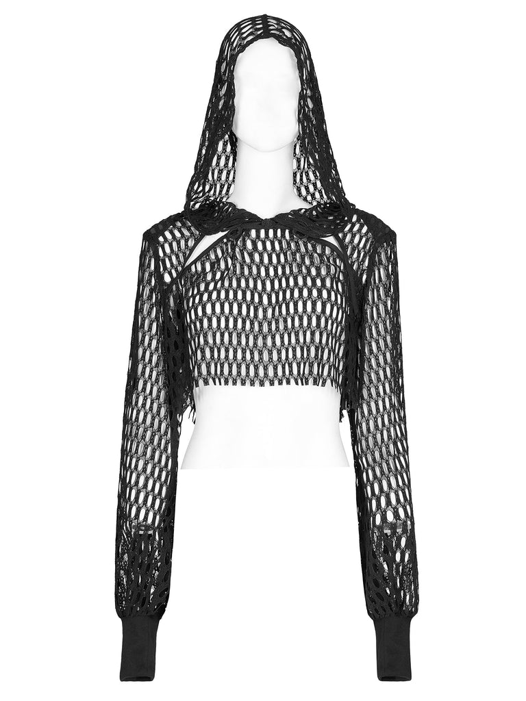 Woven Cropped Hoodie from Punk Rave