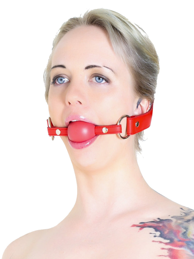 Skin Two UK Faux Leather Red Ball Gag Gag
