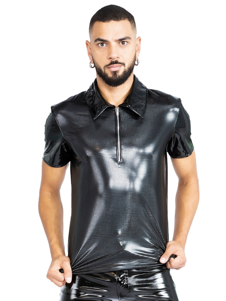 VynX Croc Print Polo Shirt