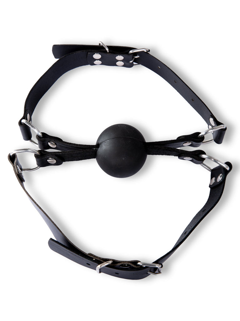 Black Silicon Ball Gag with PVC black strap -Lockable -Vegan – AAG store