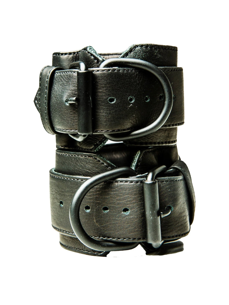 Skin Two UK Bulldog Bondage Cuffs Black/Grey - One Size Cuffs