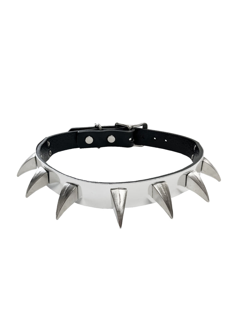 Metal Plated Claw Spiked Collar