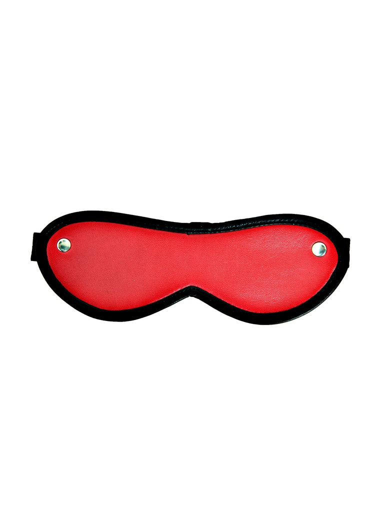 Skin Two UK Leather Blindfold Eye Mask Red - One Size Blindfolds