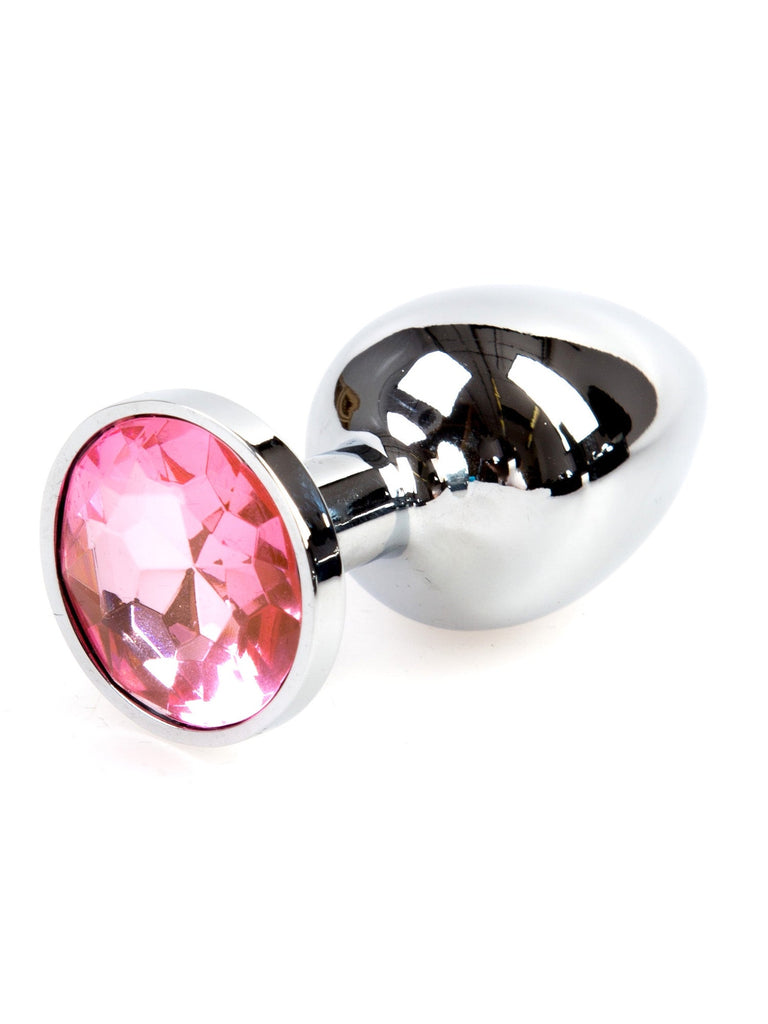 Skin Two UK Metal Butt Plug With Pink Jewel Anal Toy