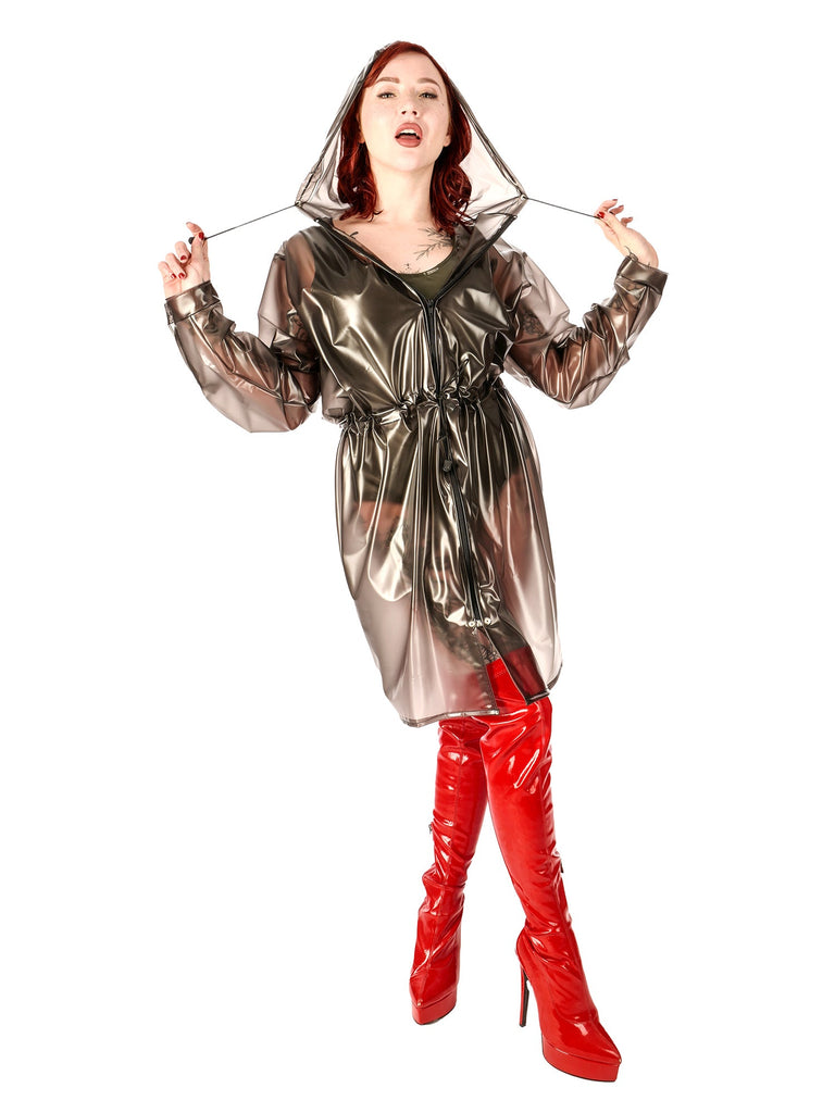 Plastic Jessica Raincoat - Sea Glass Green