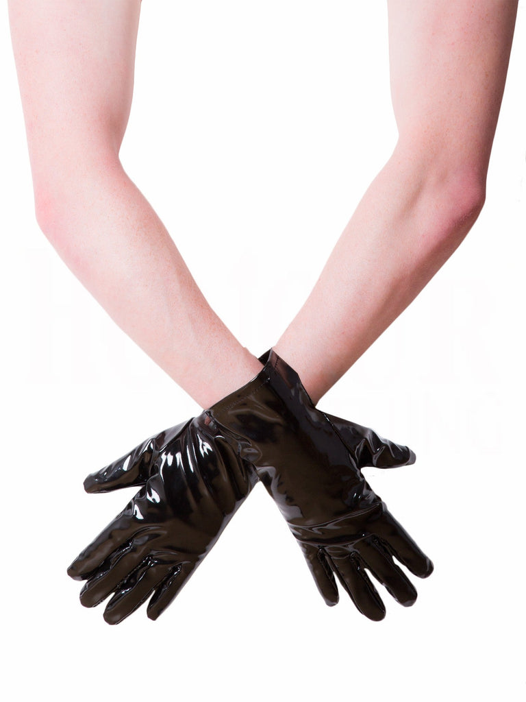 SkinTwo.com Size S PVC Short Gloves Black Size S Clearance Clearance
