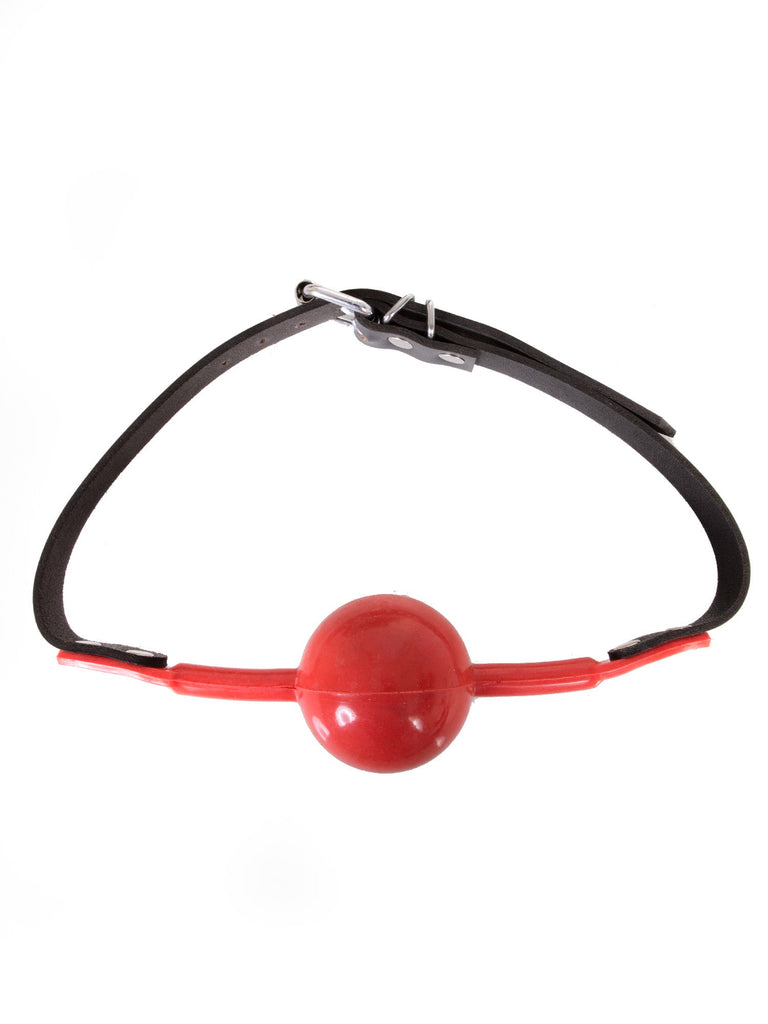 SkinTwo.com Red Silicone Ball Gag with Leather StrapCL315 Clearance