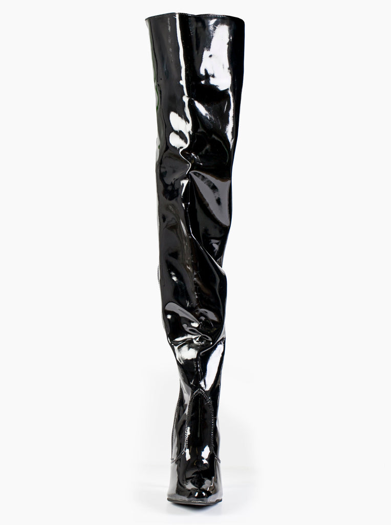 SkinTwo.com Size 6 Suzie Thigh High Boots BlackCL353 Size 9 Clearance