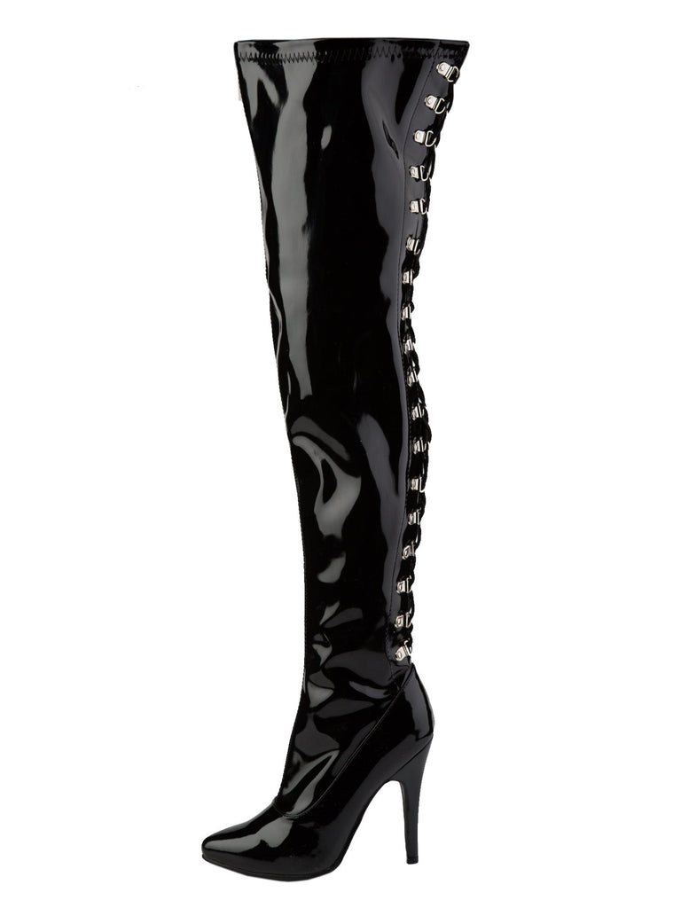 SkinTwo.com Size 6 Worship Thigh Boots BlackCL357 Size 6 Clearance