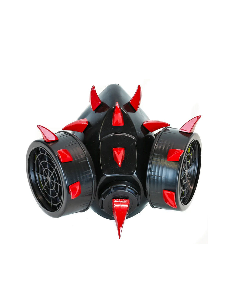 Cyber Mask with Red Contrast Claw Spikes