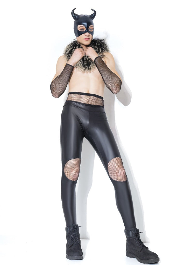 Skin Two UK Wet Look Leggings with Knee Cutout Leggings