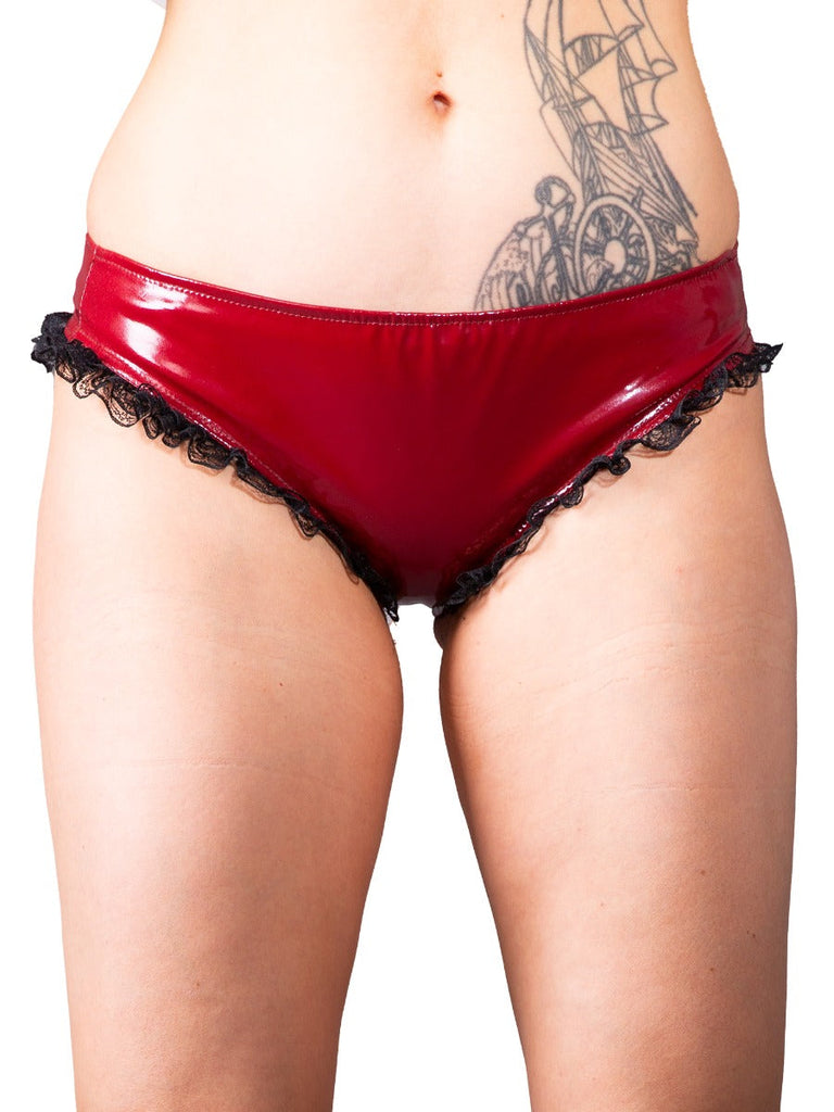 Skin Two UK Sugar Candy PVC Knixs Black Knickers