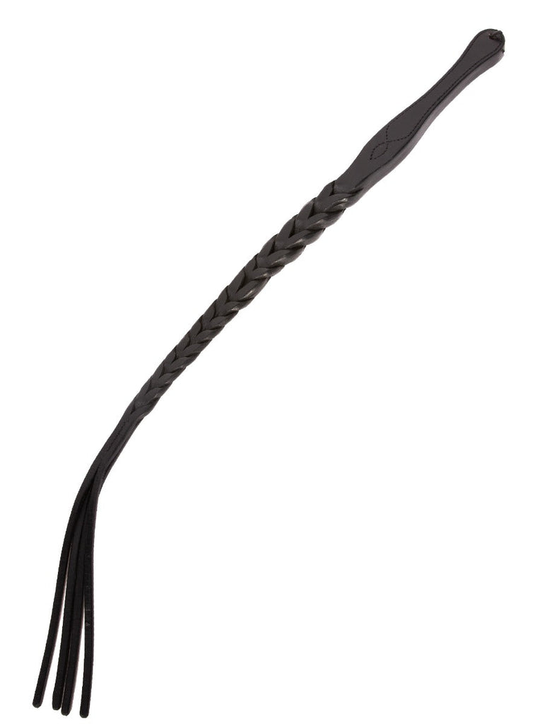 Skin Two UK Black Plaited Leather Whip Whip