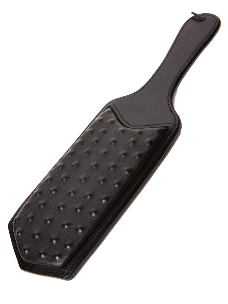 Skin Two UK Black XL Leather Paddle with Studs Crop