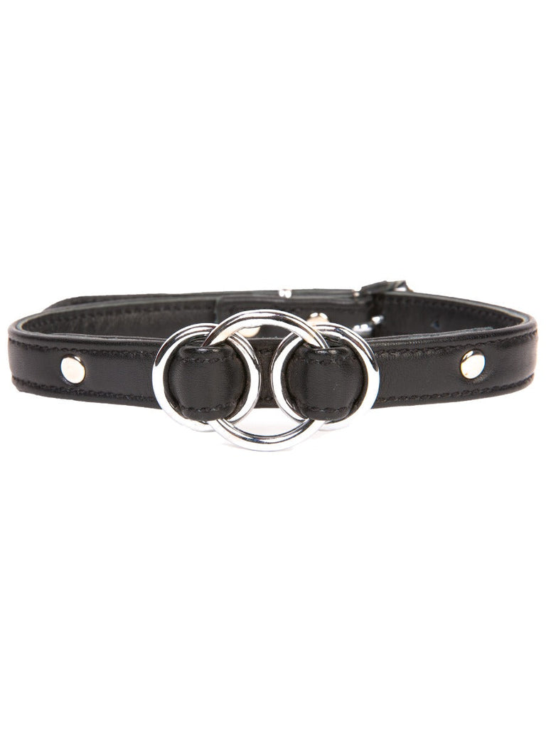 Skin Two UK Black Petite Leather O-Ring Collar Collar