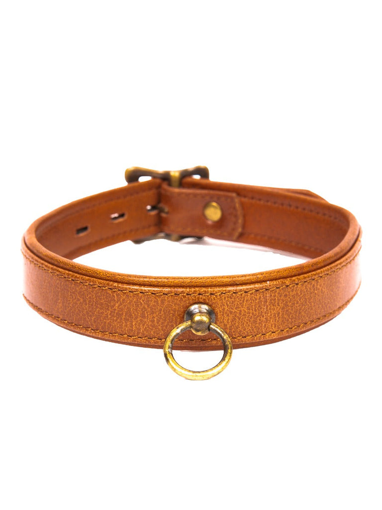 Skin Two UK Brown Vintage Style Leather Collar Collar