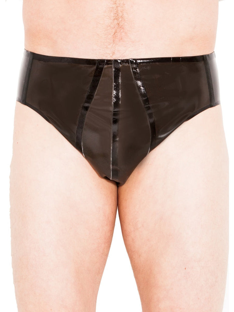SkinTwo.com Rubber Panel Briefs S-T Black Size L Clearance