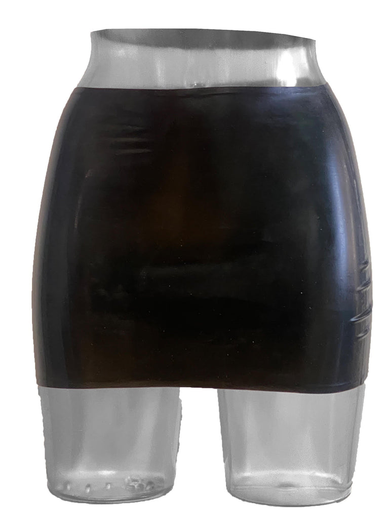 SkinTwo.com Latex Mini Skirt Black - Size Medium Clearance