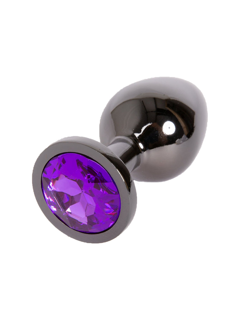 Skin Two UK Small Metal Butt Plug With Purple Jewel Anal Toy