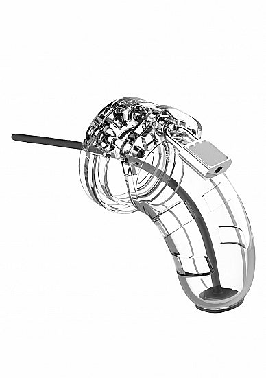 Skin Two UK Model 15 - Chastity - 3.5" Cage with Silicone Urethal Sounding Chastity