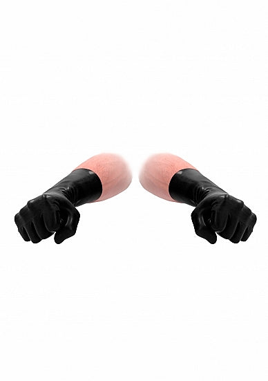 Skin Two UK Latex Short Gloves - Black - One Size Gloves