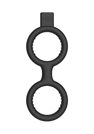 Skin Two UK E-Stimulation Cock Ring with Ballstrap - Black Electro Sex